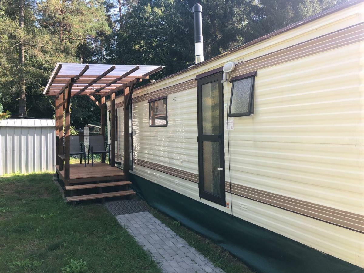 Mobilheim Am Wald Apartment Bernau bei Berlin Bagian luar foto