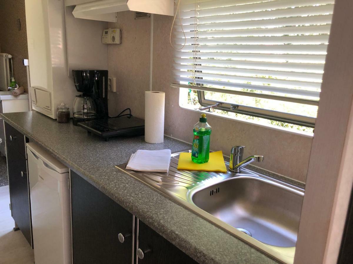 Mobilheim Am Wald Apartment Bernau bei Berlin Bagian luar foto
